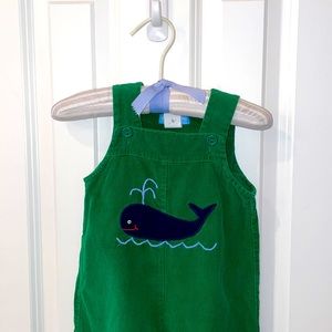 Green Corduroy Whale Longall Overall size 18 month